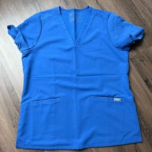Figs blue medium scrub top